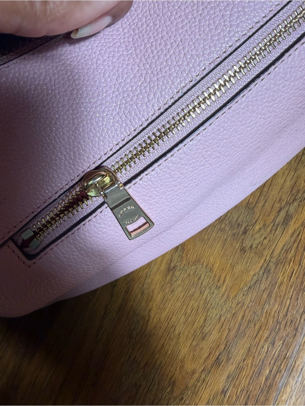 Coach Pink Pebbled Leather Shoulder Bag with Brown Strap - Picture 4 of 6